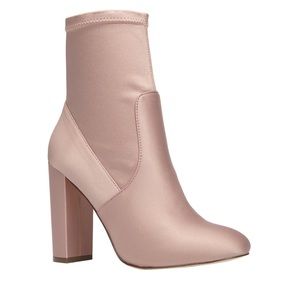 Pink silk booties 💘
